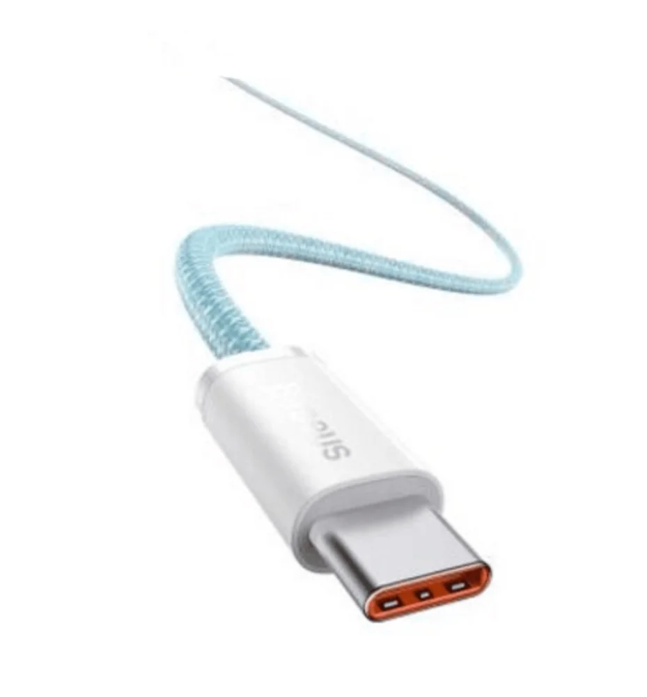Imagem 4 de 5 do produto Baseus Cabo Usb-c Para Usb-c 100w (20v/5a) - 2 Metros, Azul Nylon Trançado Carregamento Rápido Transferência De Dados: Velocidade Até 480 Mbps,