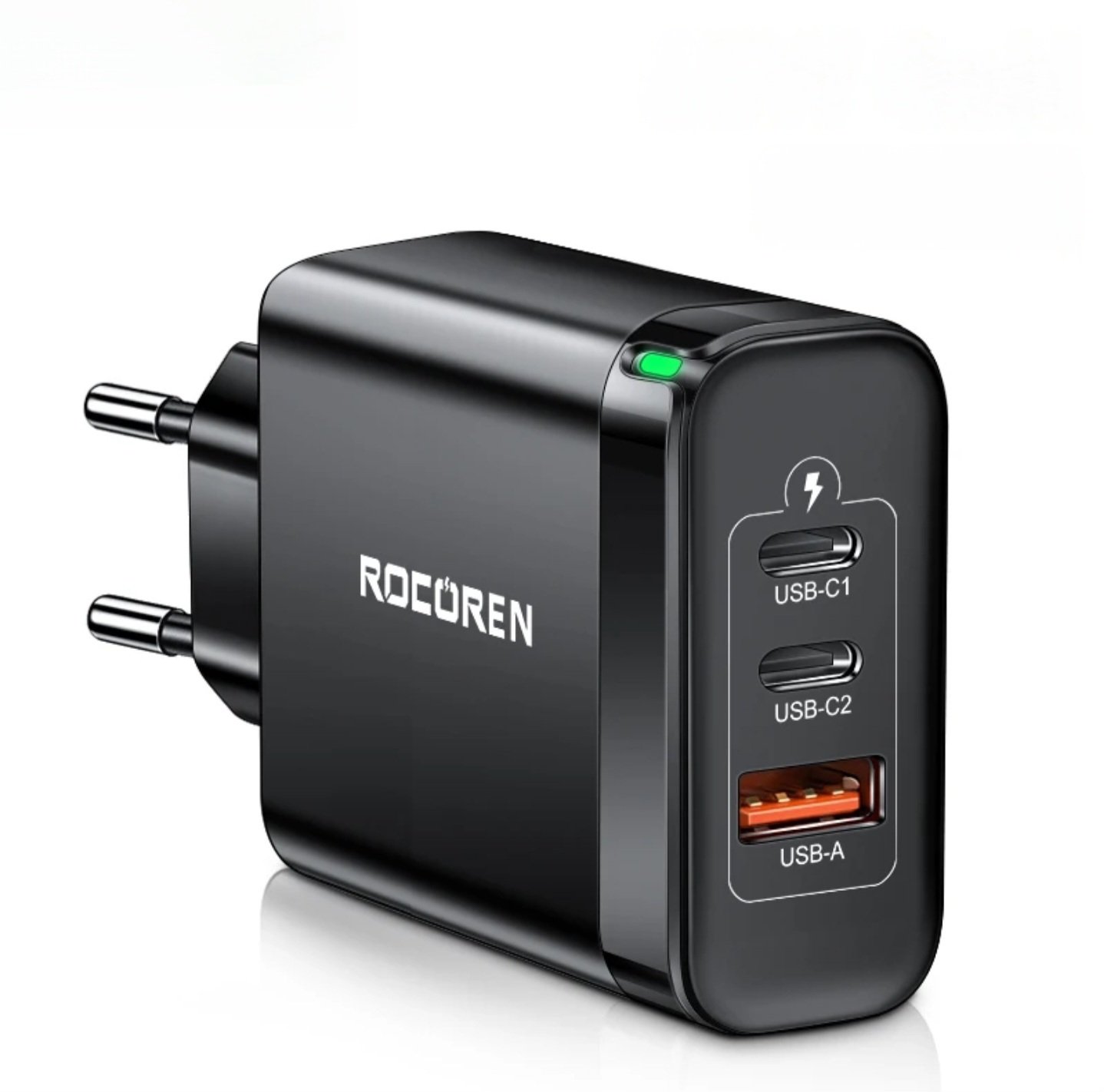 Carregador Rápido Rocoren Gan 65w  3 Portas - 127/220v (bivolt)