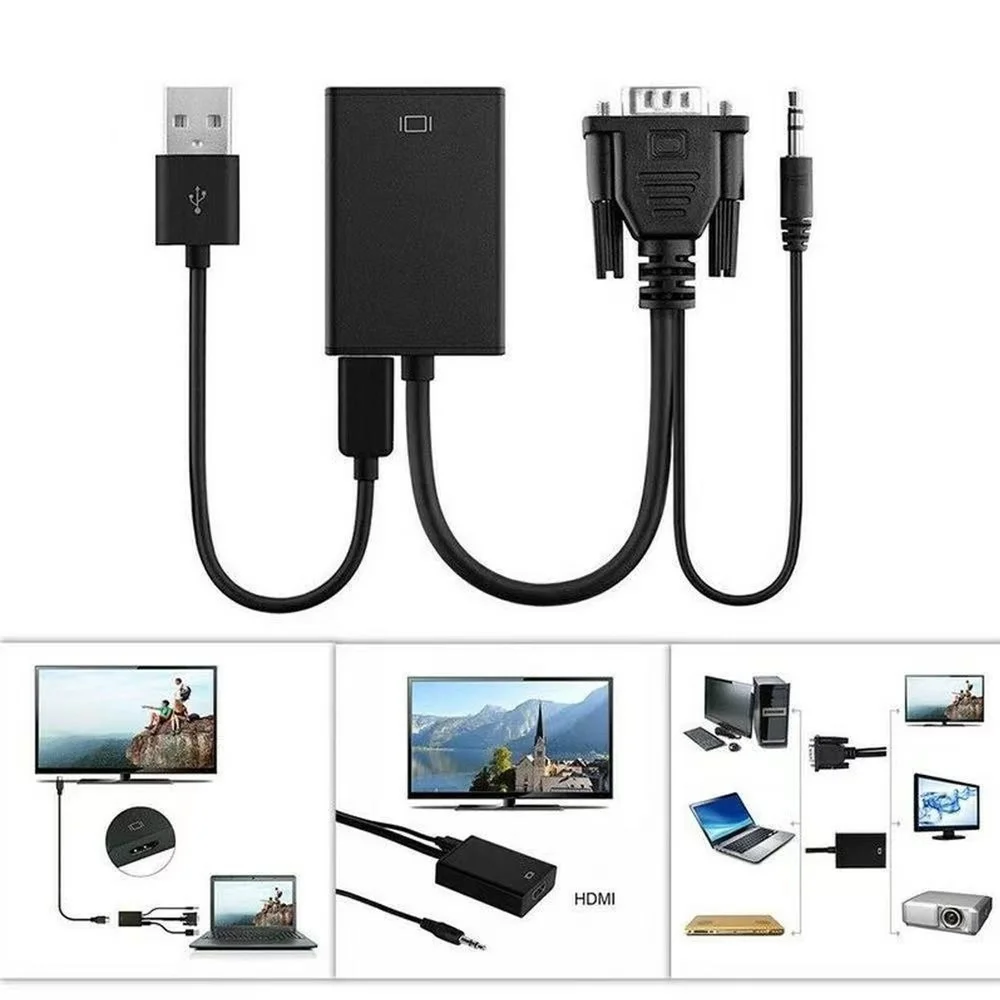 Imagem 2 de 4 do produto Conversor Adaptador Vga Para HDMI  PC/tv
