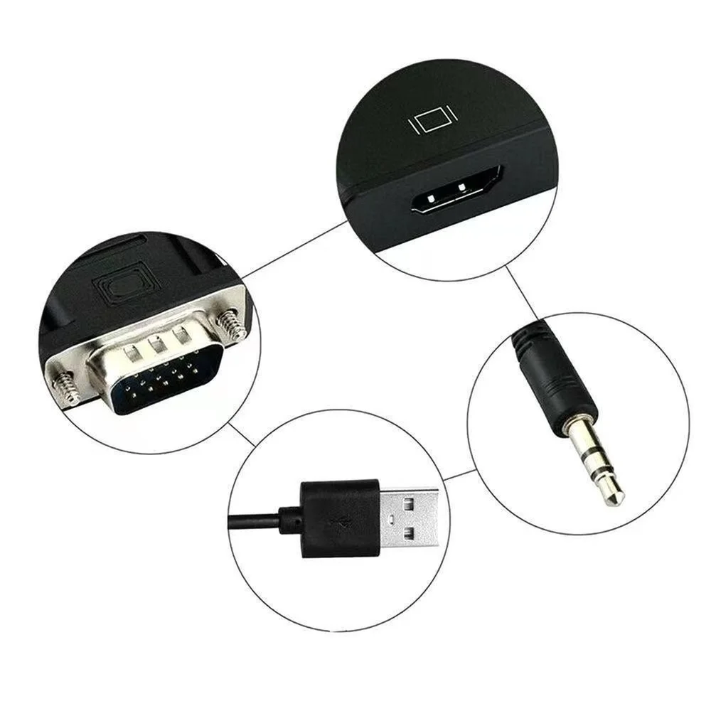 Imagem 4 de 4 do produto Conversor Adaptador Vga Para HDMI  PC/tv