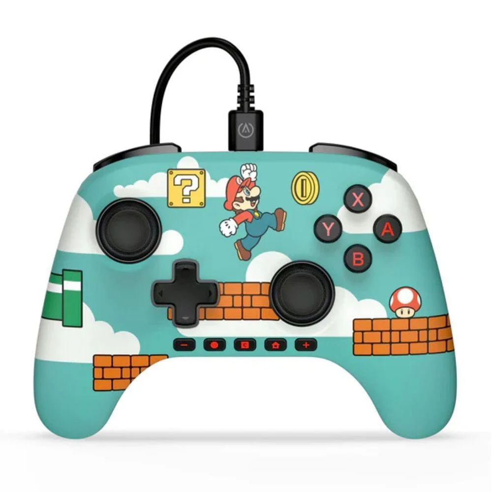 Controle Com Fio Advantage Wired Mario Time Nintendo Switch 2 Power A