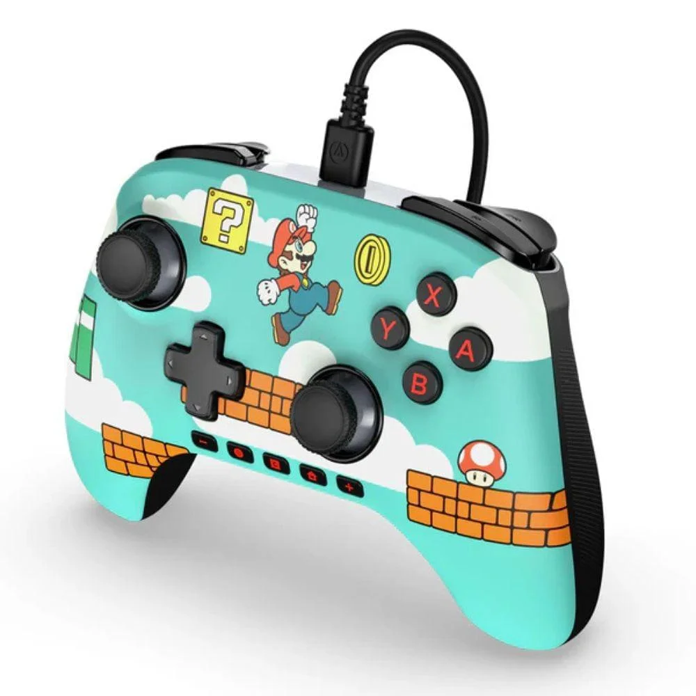 Controle Com Fio Advantage Wired Mario Time Nintendo Switch 2 Power A