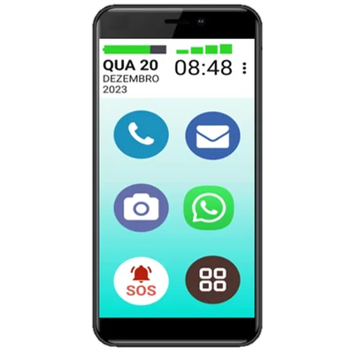 Vovô&vovófone Samsung 4g 128GB Tela Grande 6.7 Faz Ligação Cor:preto