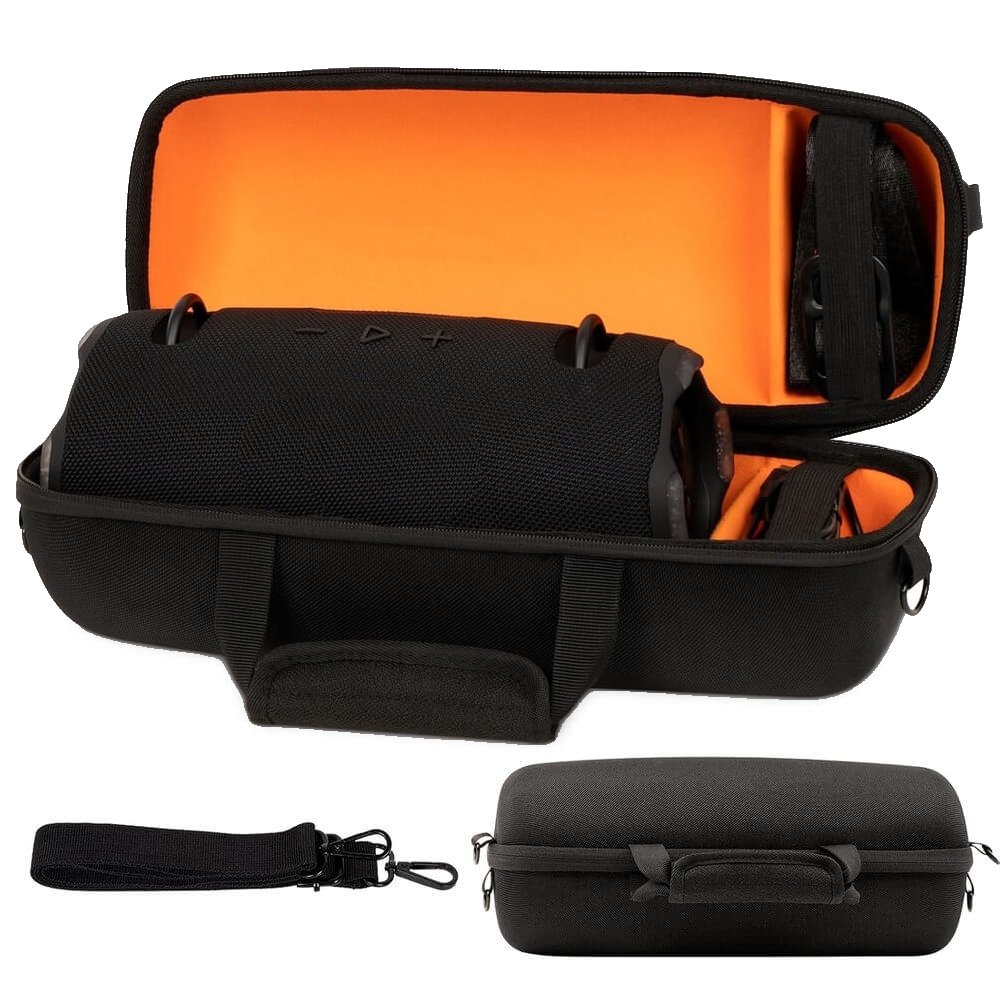 Bolsa Protetora Rígida Compatível com JBL Xtreme 4 - Capa Estojo com Compartimento Interno para Carregador e Cabo, Resistente e Portátil