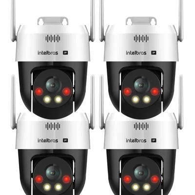 Kit 4 Câmeras Ip Wi-fi Intelbras Vipw 1300 Mini Sd Speed Dome