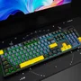 Teclado Mecânico Gamer Sem Fio Tri Mode Bluetooth RGB Fire Phoenix Bk-f104 Pro Black Switch Pink Gold