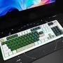 Teclado Mecânico Gamer Sem Fio Tri Mode Bluetooth RGB Fire Phoenix Bk-f104 Pro Cheese White Switch Pink Gold