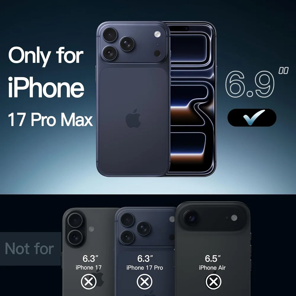Imagem 3 de 5 do produto Capa Magnética Iphone 17 Pro Max 6,9 Magsafe Prova De Choque