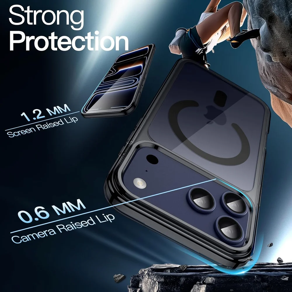 Imagem 5 de 5 do produto Capa Magnética Iphone 17 Pro Max 6,9 Magsafe Prova De Choque