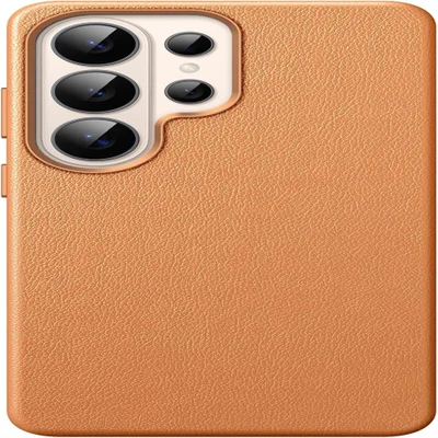 Capa De Couro Luxo Galaxy S26 Ultra  Magsafe Made Usa Marrom