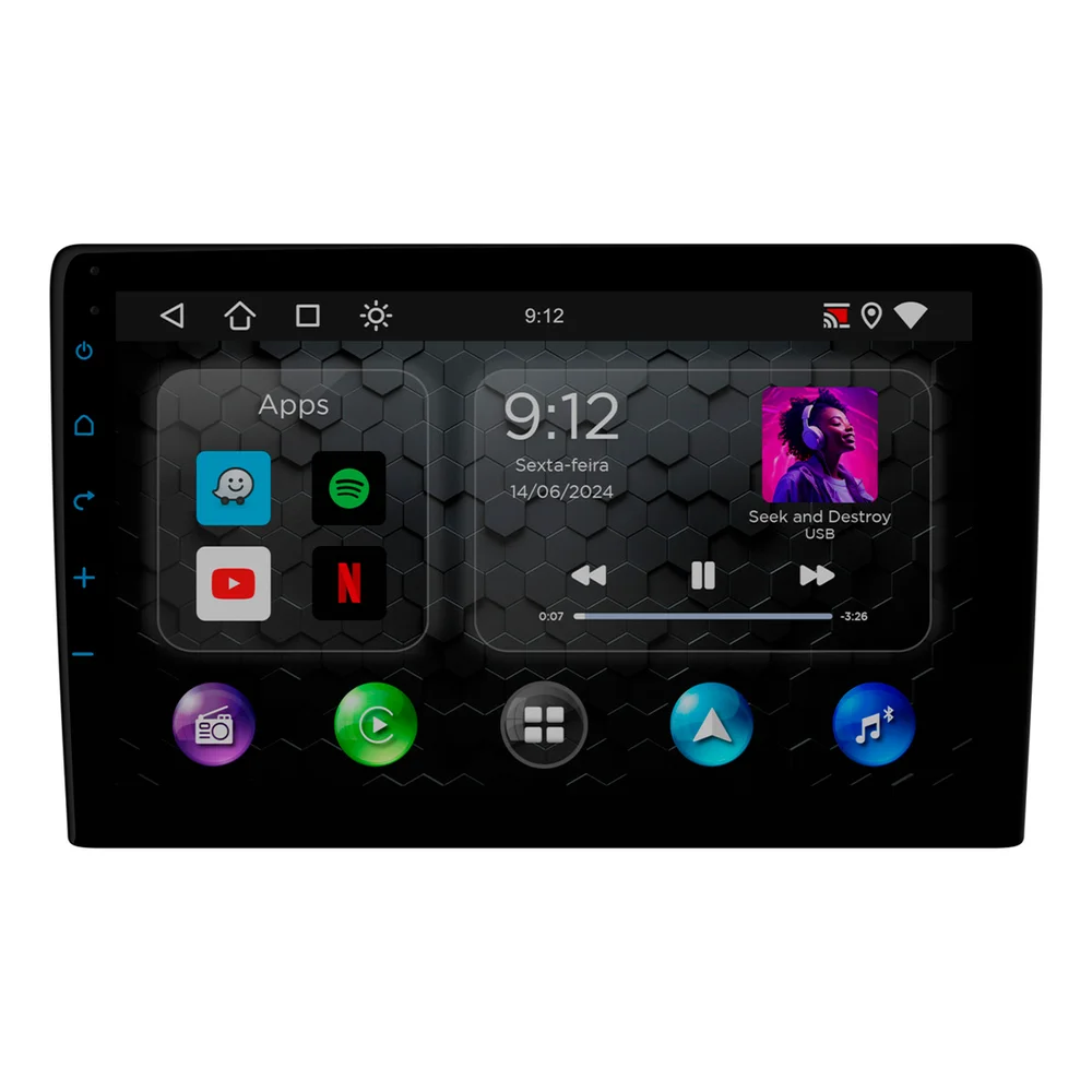 Imagem 5 de 5 do produto Central Multimídia 9 Polegadas Android Apple Carplay E Android Auto Sem Fio Espelhamento - Faaftech