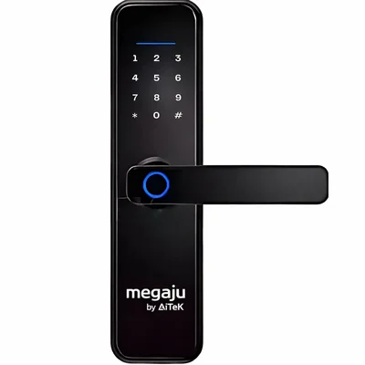 Fechadura Digital Biométrica Com Senha Cartão Rfid E Chave Segurança Alta Para Porta Residencial