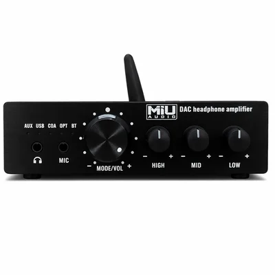 Amplificador Dac Para Fone Usb Bluetooth Óptico Rca Alta Potência Controle Graves Médios Agudos