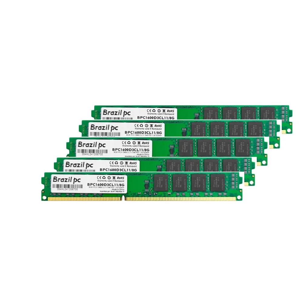 Kit 5 Memoria 8GB Ddr3 1600mhz Brazil PC Bpc1600d3cl11/8g