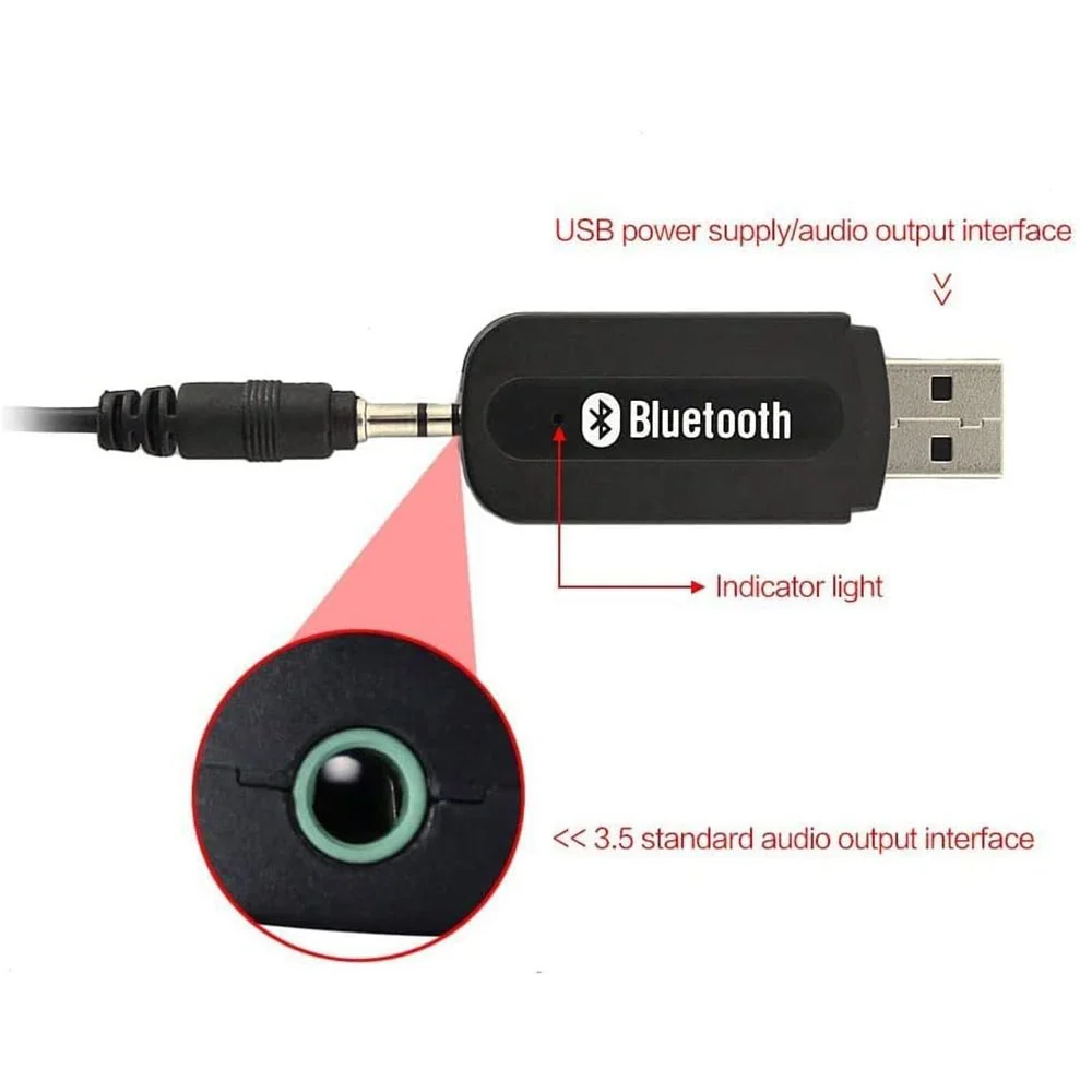Imagem 4 de 5 do produto Receptor Da Md9 Bluetooth Usb Para Cabo P2