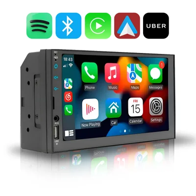 Central Multimídia 7 Polegadas Mp5 Automotivo Com Apple Carplay E Android Auto Entrada Usb Frontal Bluetooth H-tech