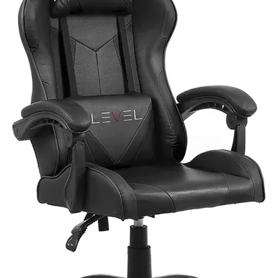 Cadeira Gamer Level Lv-c01dn Reclinável Ergonômica Giratória Em Pu – Preto — foto 3