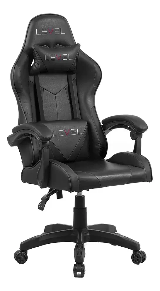 Imagem 3 de 3 do produto Cadeira Gamer Level Lv-c01dn Reclinável Ergonômica Giratória Em Pu – Preto