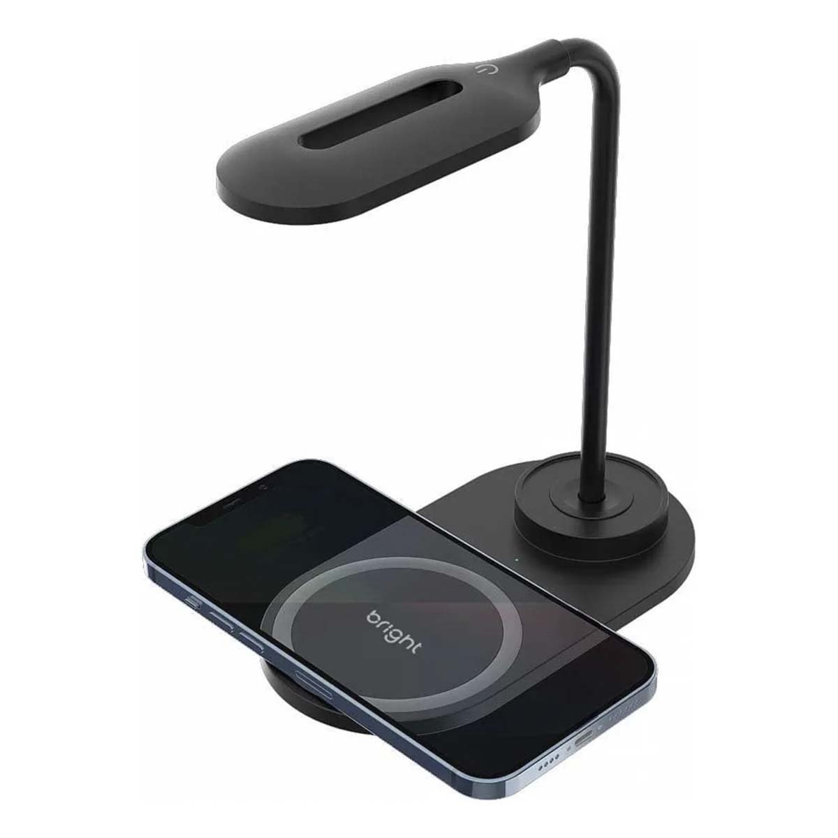 Luminaria LED De Mesa 2x1 Com Carregador Indução 15w Usb C