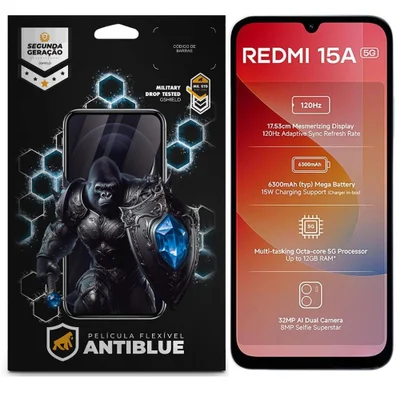 Película Para Xiaomi Redmi 15a 5g - Antiblue - Gshield