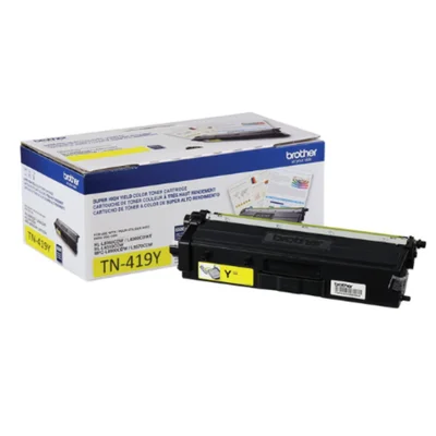 Toner Brother Tn-419y Amarelo | Hl-l8360cdw Mfc-l8610cdw Mfc-l8900cdw Mfc-l9570cdw | 9k