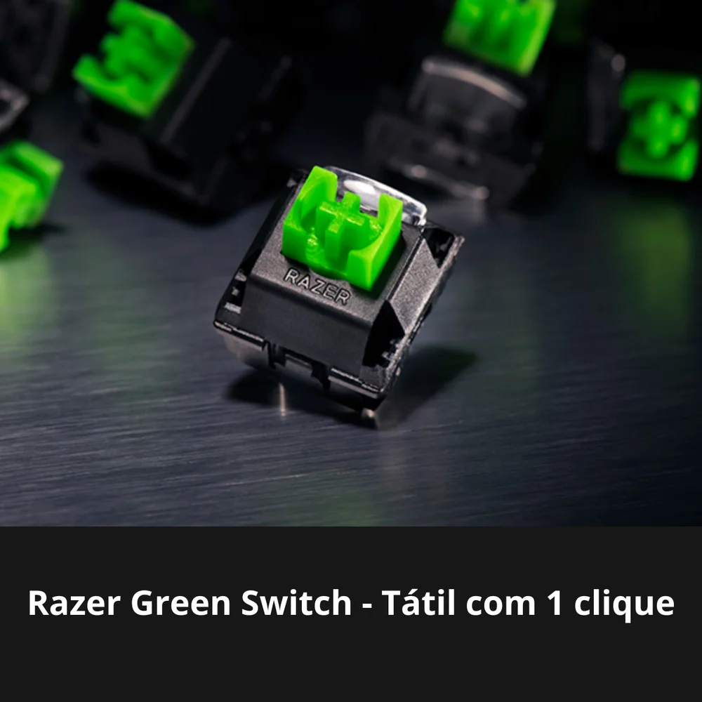 Teclado Gamer Mecânico Com Fio RGB Chroma Us Razer Blackwidow V3 Rz03-03543300-r3u1 Preto
