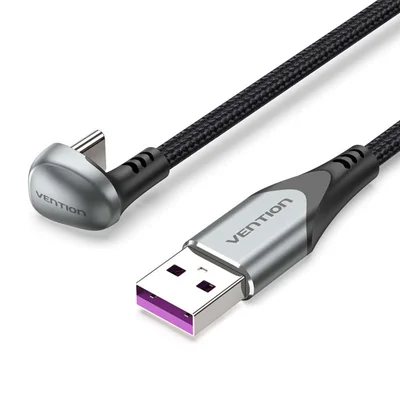 Cabo Carregador Usb A Para C Em Formato De U 1,5m 66w Vention