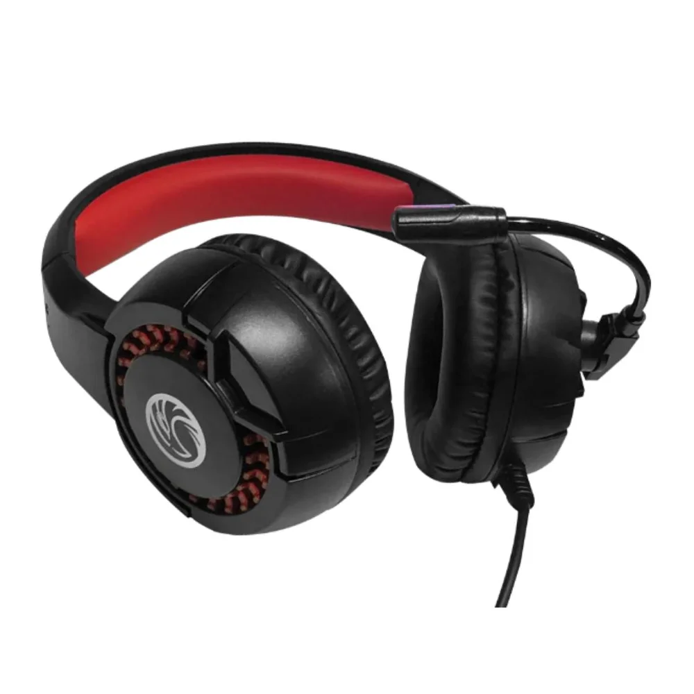 Imagem 2 de 5 do produto Headphone Phone Gamer K2 C/microfone Usb/p2 Com LED Vermelho