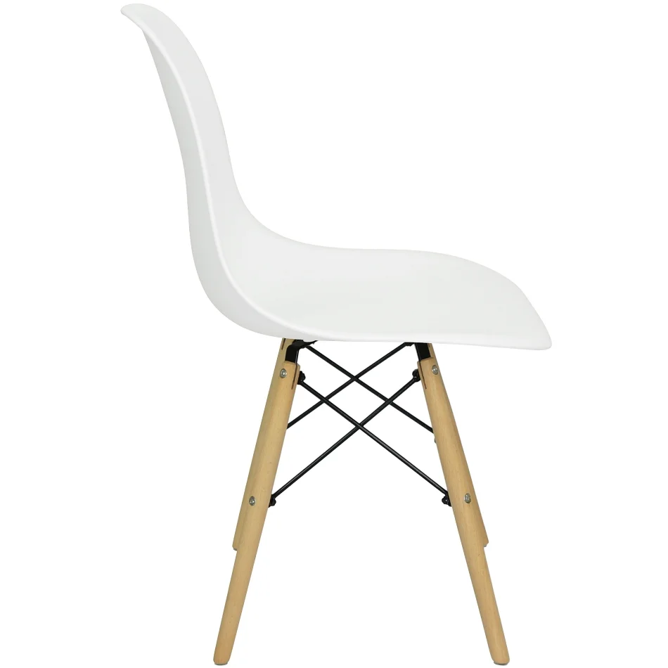 Imagem 4 de 4 do produto Cadeira Charles Eames Eiffel Wood Design Branca Branco