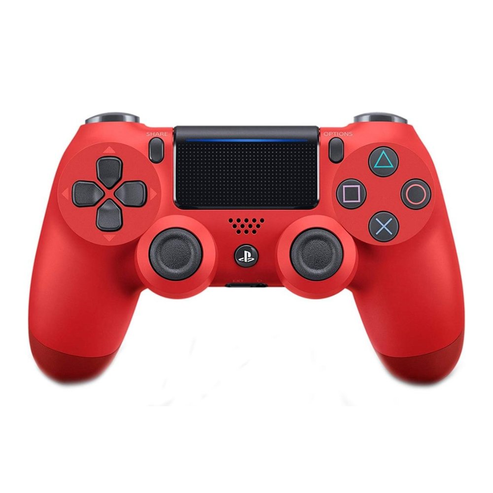 Controle Compatível Com Ps4 Dualshock 4 Joystick Sem Fio Bluetooth Magma Red