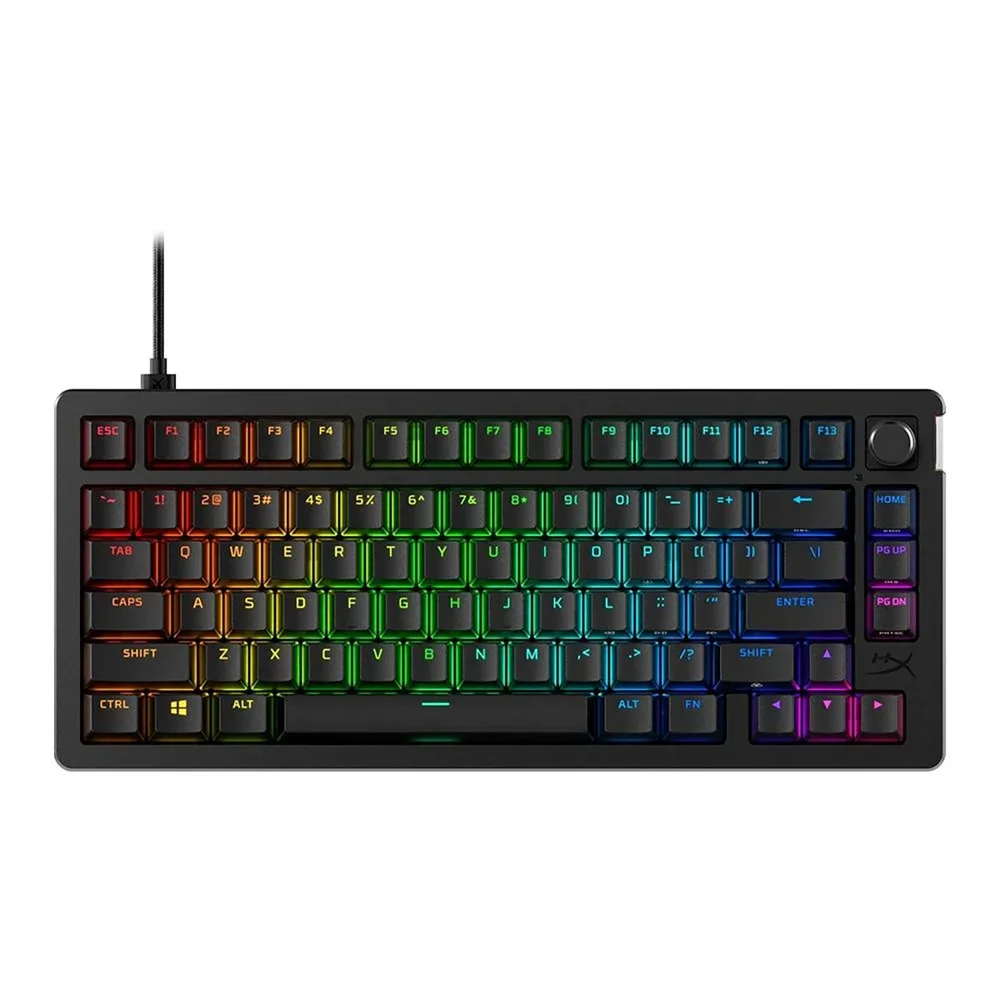 Teclado Mecanico Usb Gamer Hyperx Alloy Rise 75% Switch Linear Preto 7g7a4aa#ac4 Teclado Mecanico Usb Gamer Hyperx Alloy Rise 75% Switch Linear Preto 7g7a4aa#ac4