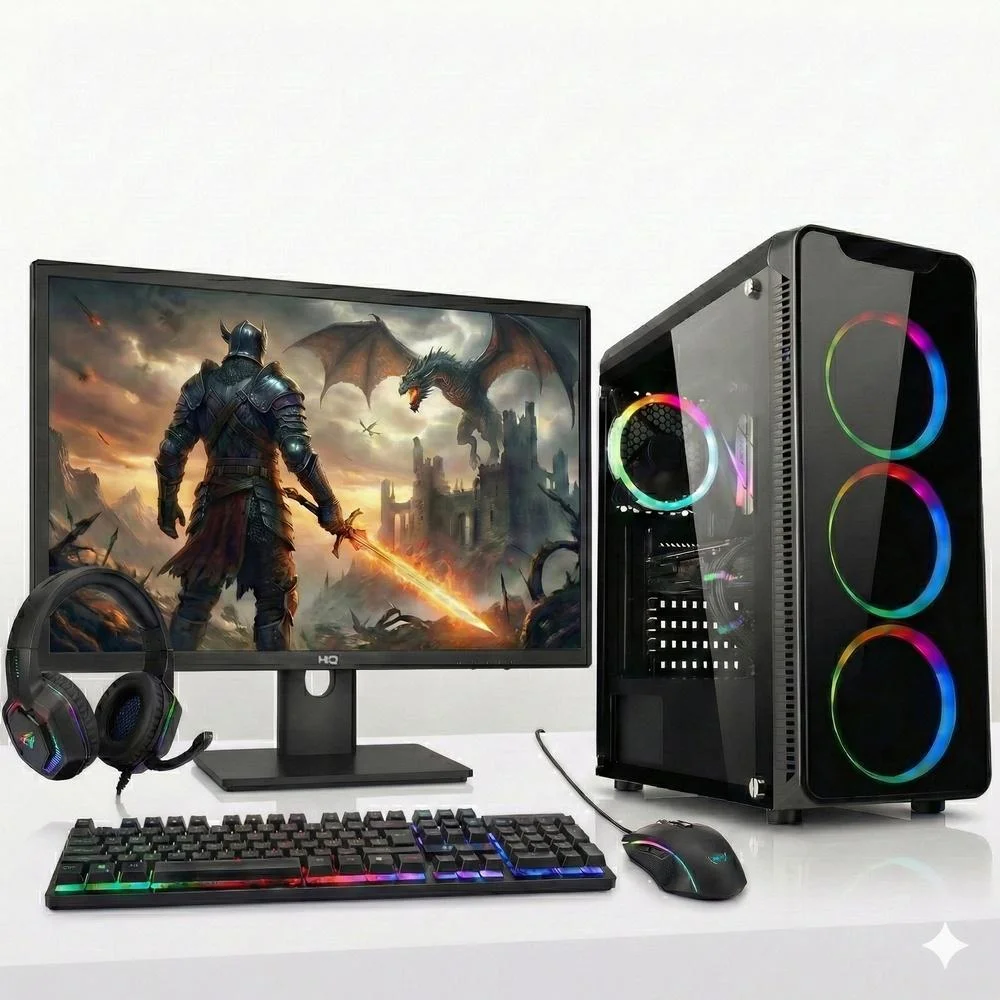 PC Gamer Competo Balão.info, Amd Ryzen 5, Radeon Rx 560, 8GB Ddr4, SSD 512gb, Monitor 21,5" 100hz