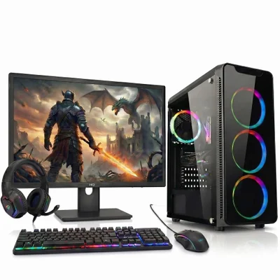 PC Gamer Competo 3green Levelup, Amd Ryzen 5, Radeon Rx 560, 8GB Ddr4, SSD 1TB, Monitor 24" 100hz
