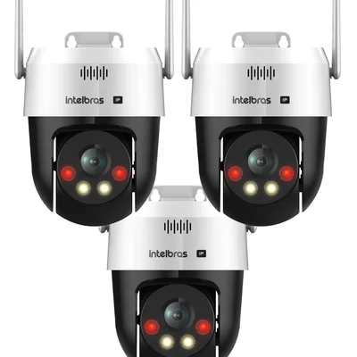 Kit 3 Câmeras Ip Vipw 1300 Mini Intelbras Wi-fi