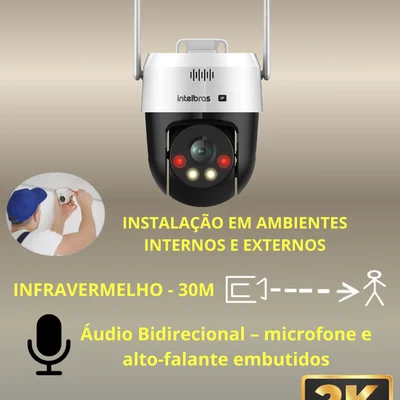 Kit 4 Câmeras Ip Vipw 1300 Mini Intelbras Wi-fi Cartão 128GB — foto 5