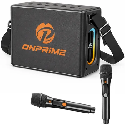 Caixa De Som Portátil Alto Falante Grande Potencia /110/220v Microfone Fio
