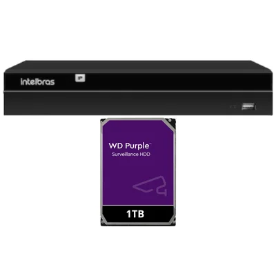 Nvd 1416 Intelbras 16 Canais Ip 4k Hd 1TB Purple