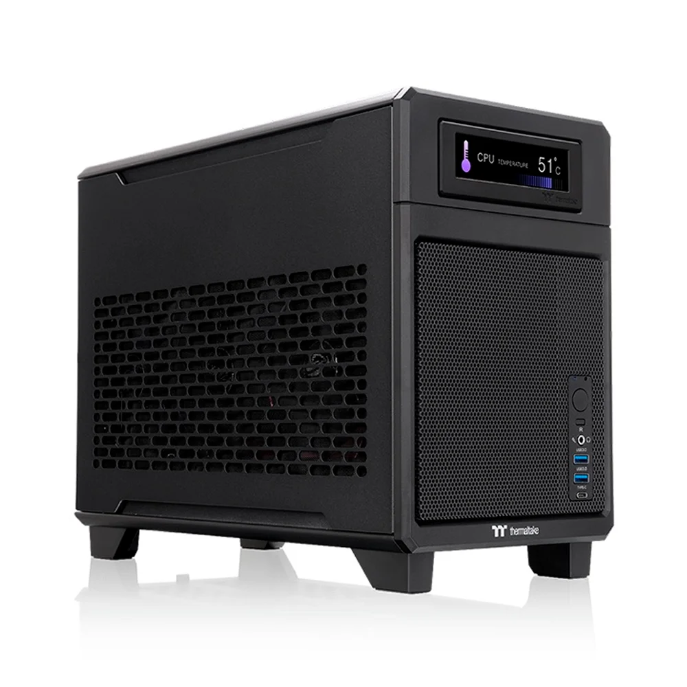 Gabinete Gamer Thermaltake Tr 100 Mini Case Mini Itx Sfx Preto