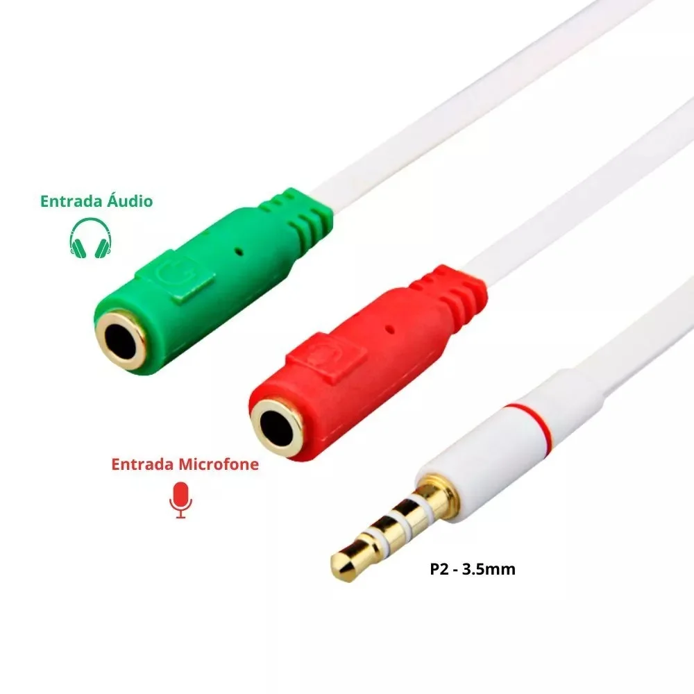 Imagem 2 de 5 do produto Cabo Adaptador P3 X P2 Fone Microfone Xt-2196 Xtrad