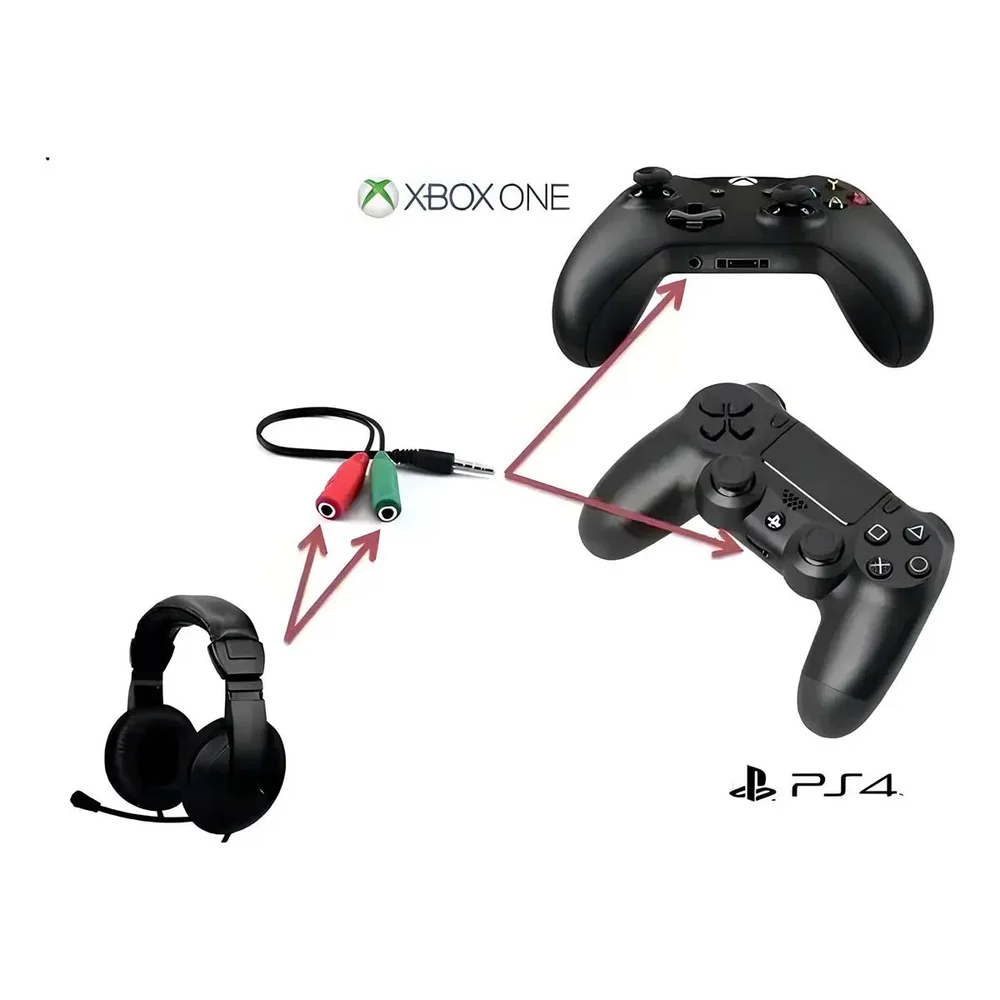 Imagem 5 de 5 do produto Cabo Adaptador P3 X P2 Fone Microfone Xt-2196 Xtrad
