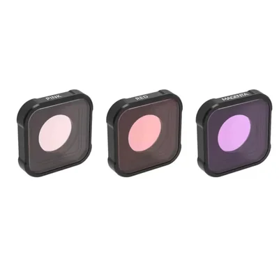 Kit Filtros De Mergulho Para Gopro Hero 13/12/11/10/9 Black
