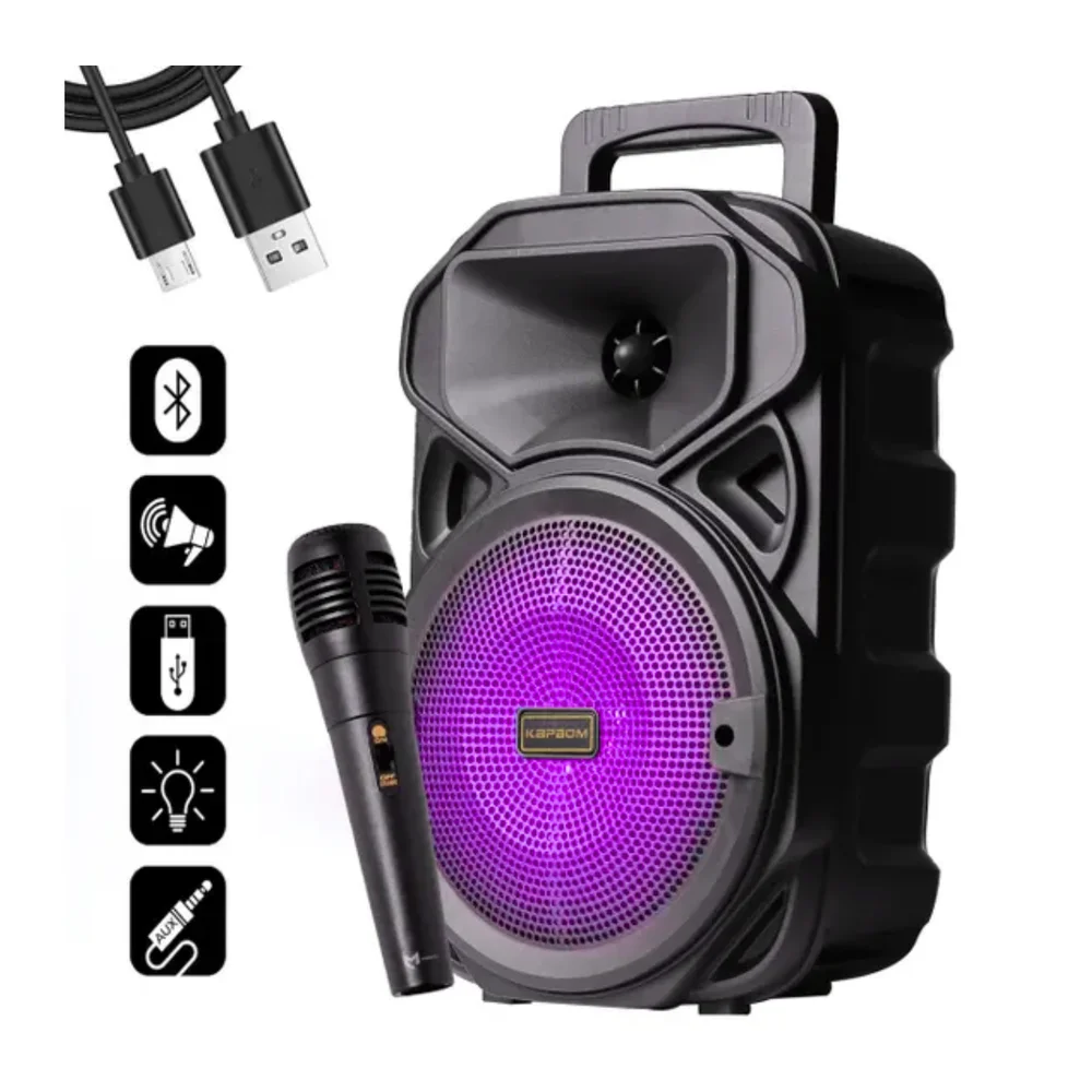 Imagem 2 de 5 do produto Caixa Som Bluetooth Portátil 100w Com Microfone Kapbom