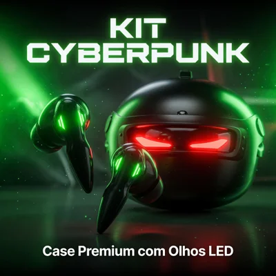 Fone Gamer Premium LED Neon Case Cyberpunk Futurista — foto 4