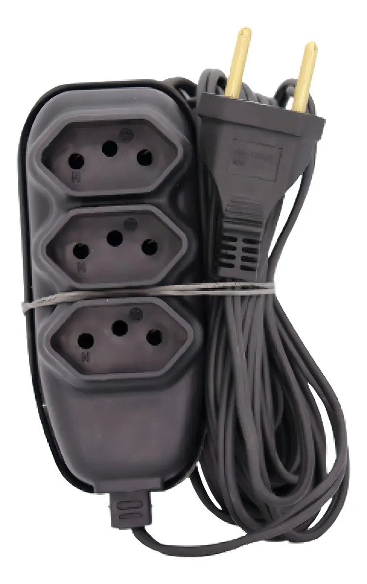 Régua Extensão Elétrica 3 Metros E 3 Tomadas 10a 127/220v