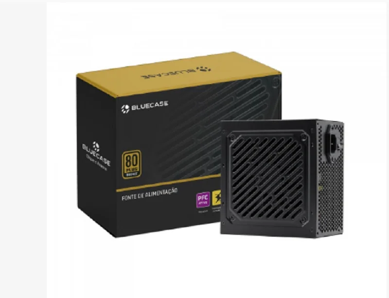 Fonte Atx 650w Bluecase RGB650w 80 Plus Bronze Preto