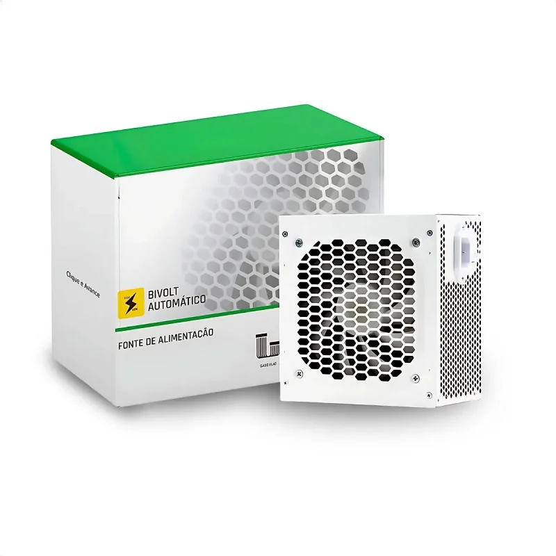 Fonte Atx 500w Bluecase Blu800-atps Bivolt Auto Branco