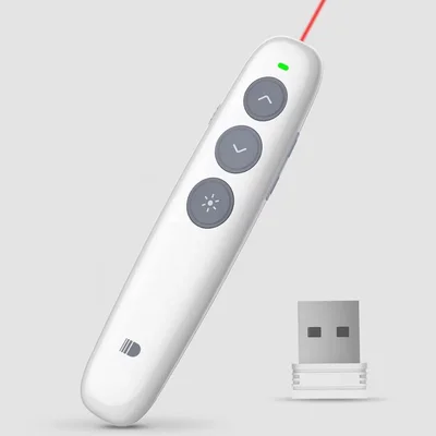Controle Remoto Para Apresentação Com Laser Vermelho Sem Fio Usb Recarregável Lpt-8li