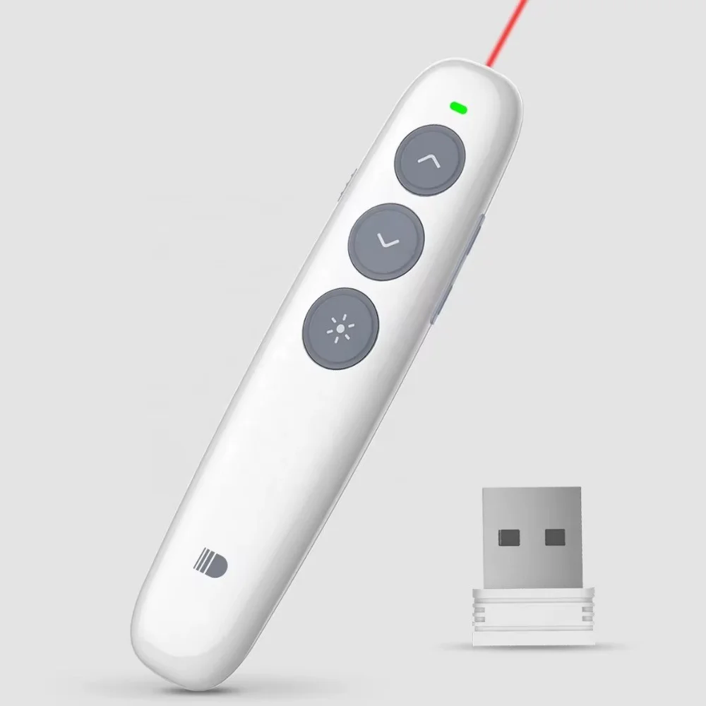Controle Remoto Para Apresentação Com Laser Vermelho Sem Fio Usb Recarregável Lpt-8li