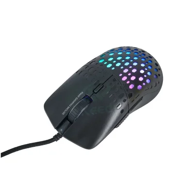 Mouse Colmeia Óptico Gamer Com Fio RGB Keedi 1600/3200/6400dpi