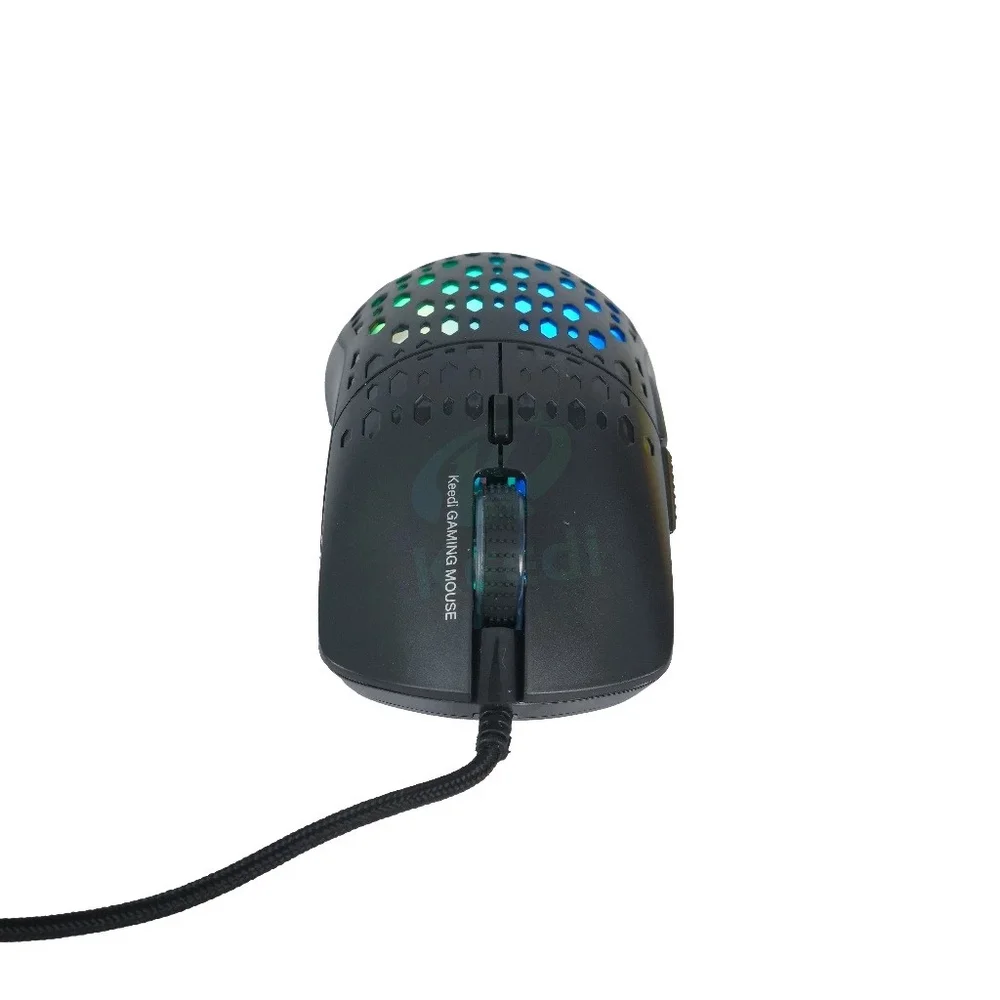 Imagem 5 de 5 do produto Mouse Colmeia Óptico Gamer Com Fio RGB Keedi 1600/3200/6400dpi